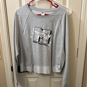 MTV Gray Long Sleeve Sweatshirt